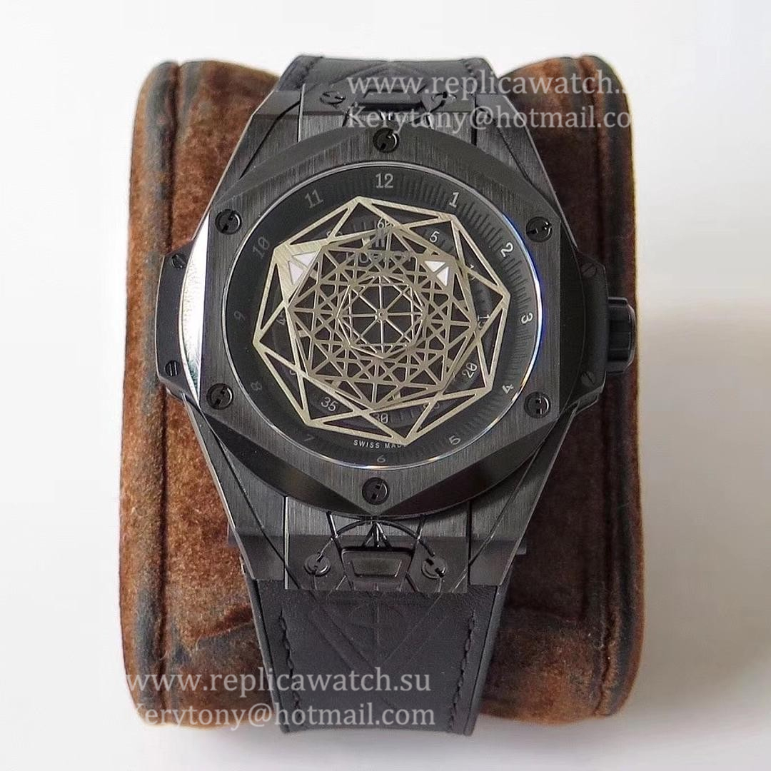 Best Price Hublot Big Bang Sang Bleu Black Magic 415.CX.1112.VR.MXM18 HBF PVD Black Dial HUB1213 UNICO Manufacture