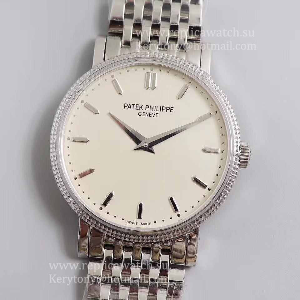 High Quality Pat*k Phi1i*pe Calatrava 5120G TWF SS White Dial 240SC (Free Strap)