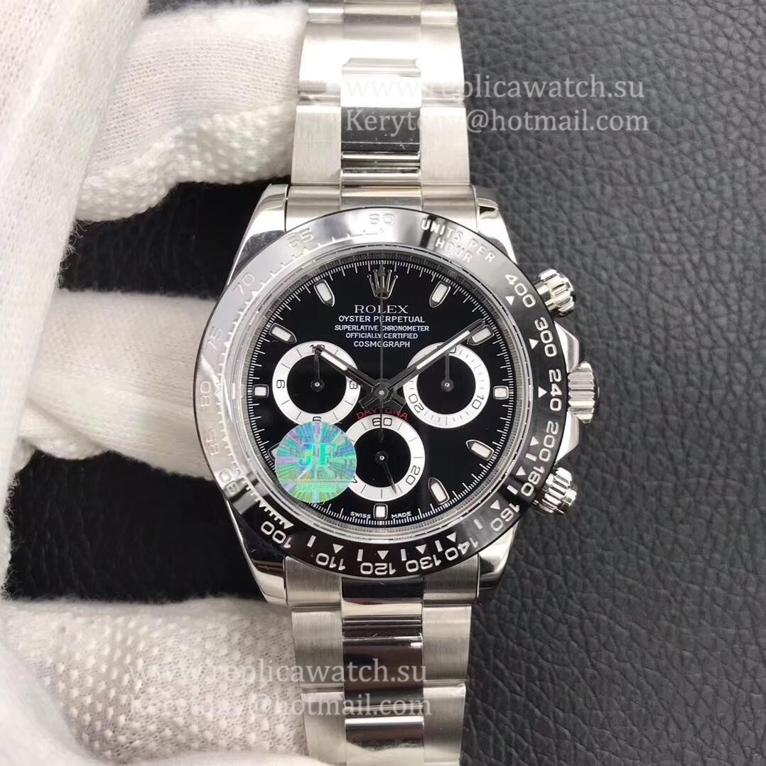 Copy R01ex Daytona  116500 LN JF SS Black Dial 7750