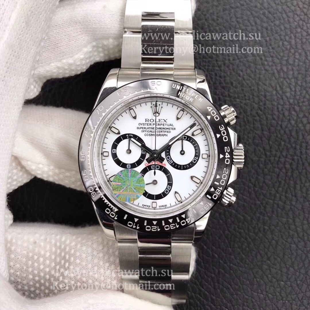 Perfect Replica R01ex Daytona  116500 LN JF SS White Dial 7750