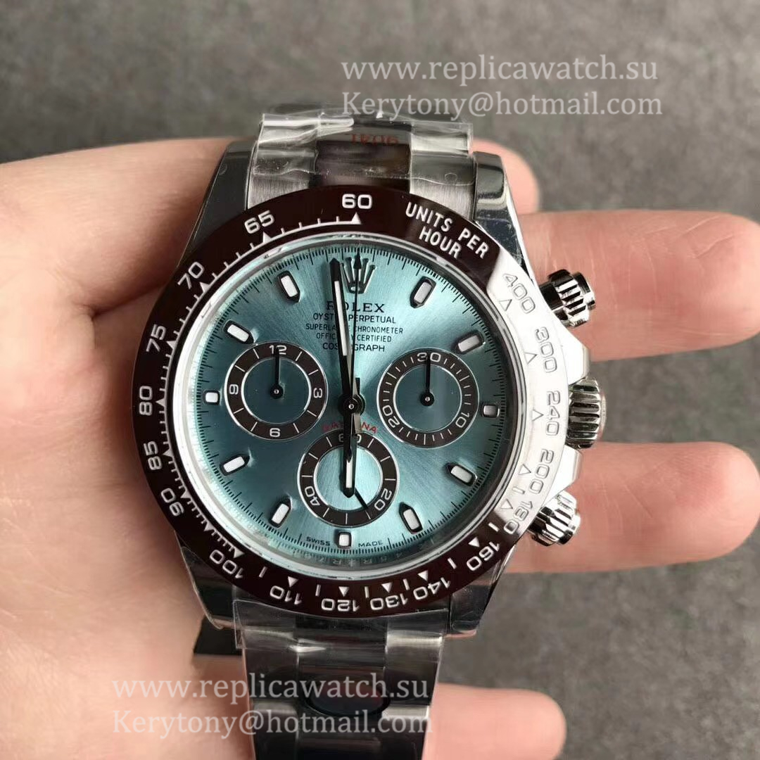 NEW Replica R01ex Daytona  116506 Noob Factory V3 SS 904L Ice Blue Dial 4130