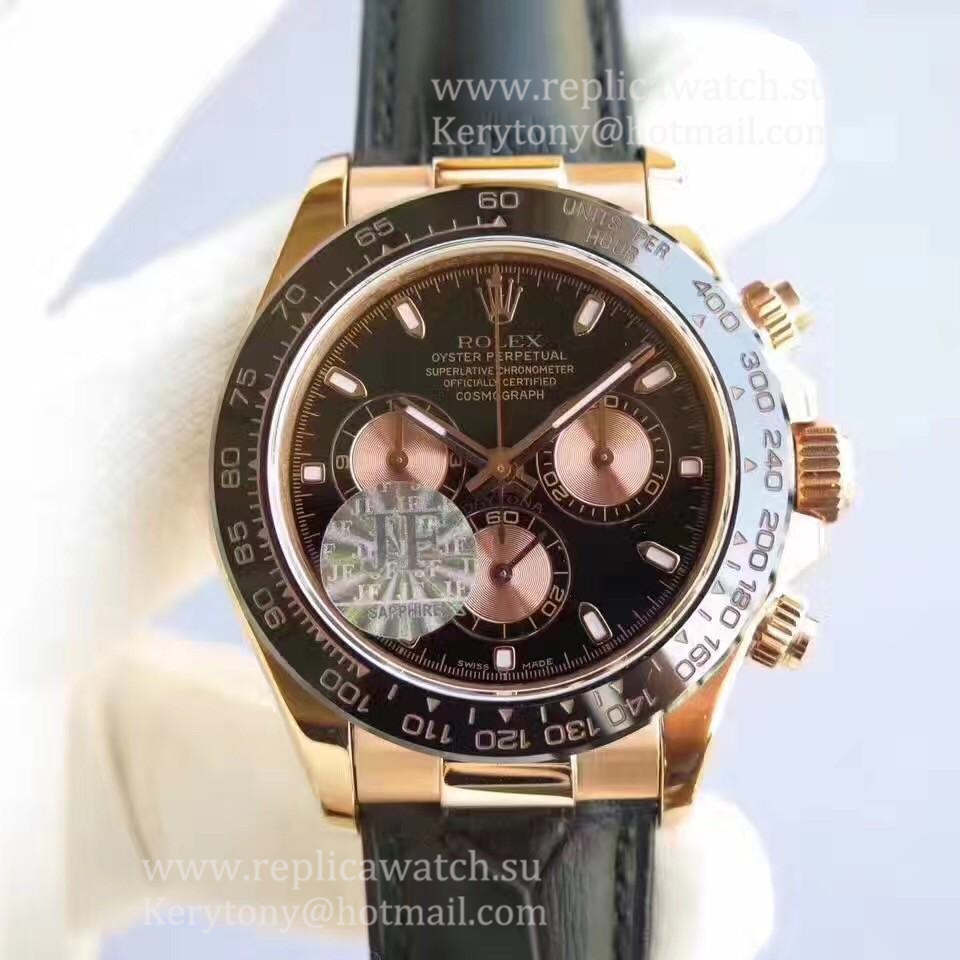Shop R01ex Daytona  116515 LN JF Rose Gold Black Dial 7750