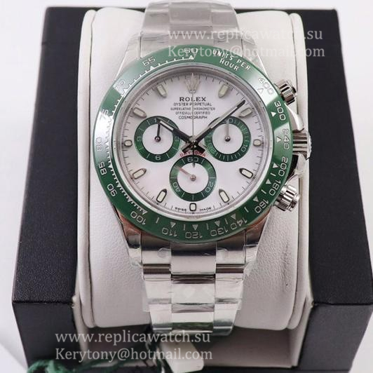 Copy R01ex Daytona  116520 JHF SS White Dial 4130