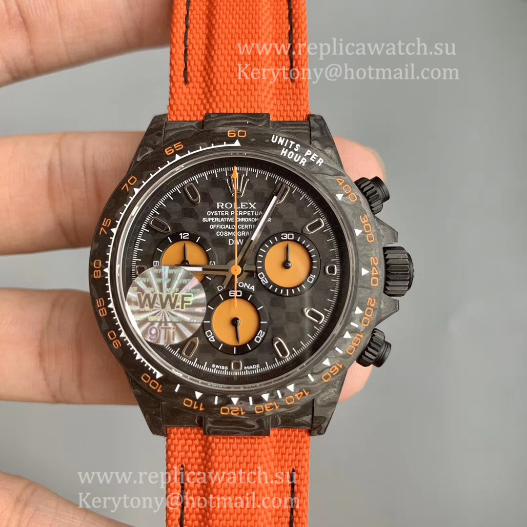 Perfect Replica R01ex Daytona  NTPT Carbon WWF Black Dial 7750
