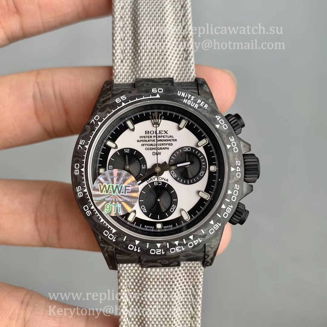 High Quality R01ex Daytona  NTPT Carbon WWF White Dial 7750