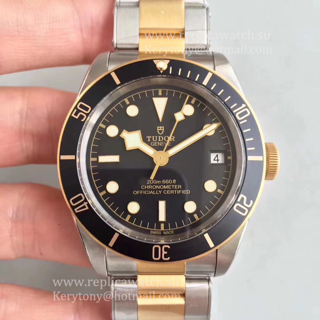Best Price Tudor Heritage Black Bay S&G M79733N-0002 ZF SS & Rose Gold Black Dial 2824