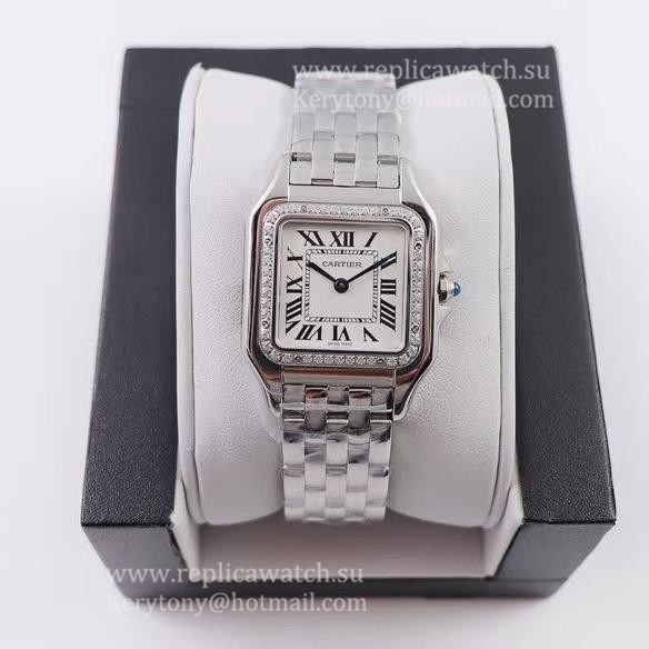 Best Price Ca*t1er Panthere Ladies W4PN0008 27mm / 22mm 8848F SS & D1am0nd White Dial Ronda Quartz car541 22mm x 30mm x 6mm