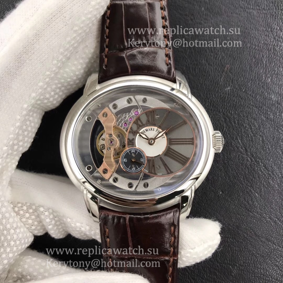 Perfect Replica Audemars Royal Millenary 4101 15350ST.OO.D002CR.01 V9F SS Skeleton Dial 4101