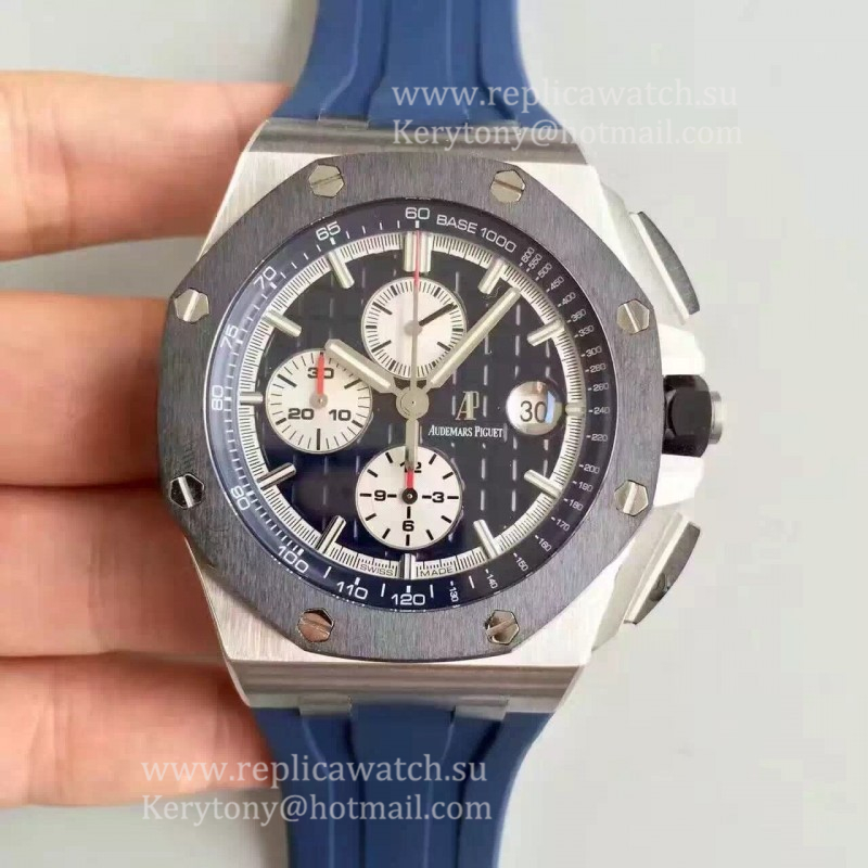 Shop Audemars P1g*et Royal Oak Offshore 26401PO.OO.A018CR.01 JF V2 SS Blue Dial 3126