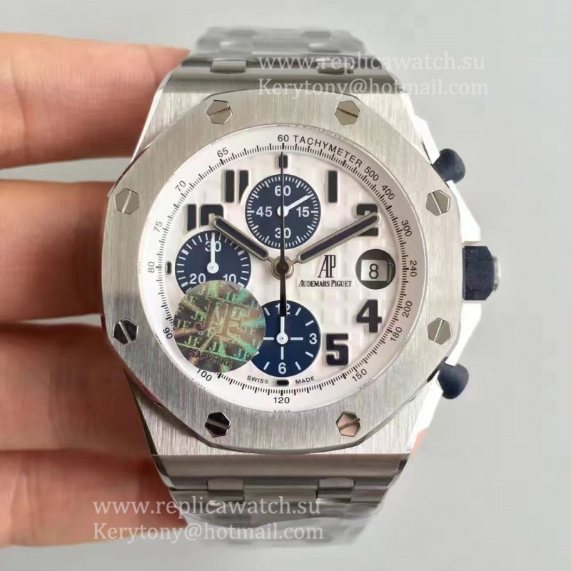 Shop Audemars P1g*et Royal Oak Offshore Navy 26170ST.OO.D305CR.01 JF V2 SS White Dial 7750