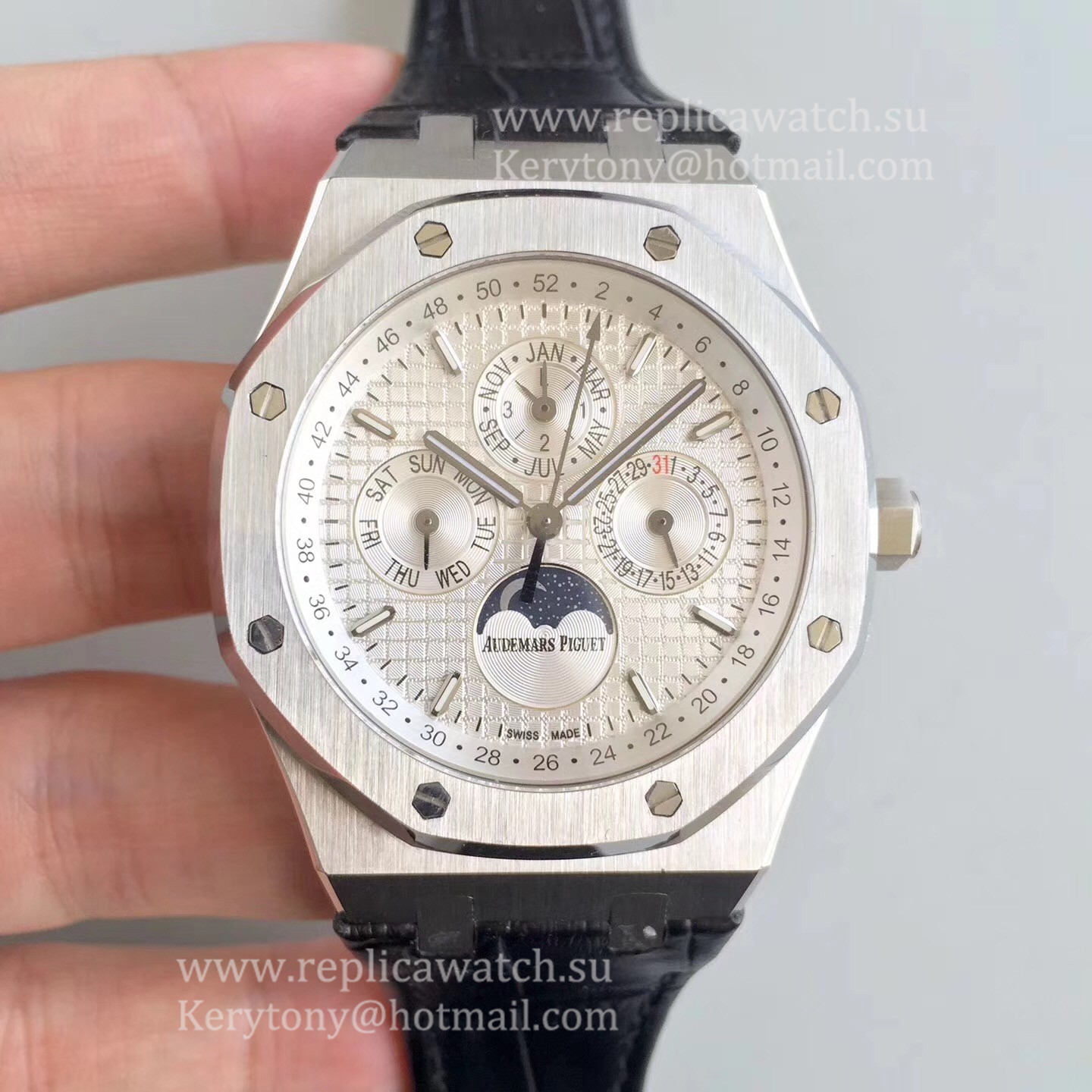 NEW Replica Audemars P1g*et Royal Oak Perpetual Calendar 41mm 26574ST.OO.1220ST.01 BF SS Silver Dial 5134
