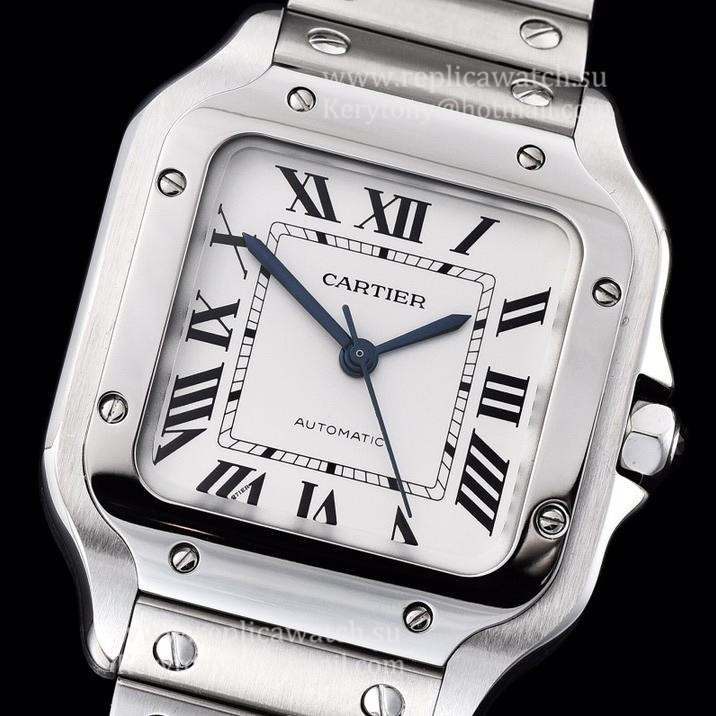 Best Price Ca*t1er Santos WSSA0010 2019 V6F 35mm SS White Dial M9015 (Free Strap)