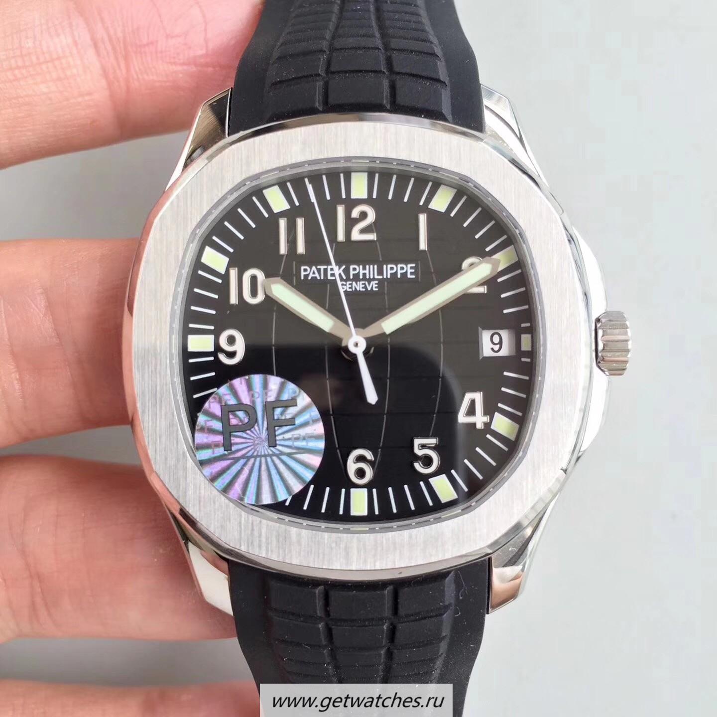 Copy Pat*k Phi1i*pe Aquanaut Jumbo 5167A-001 PF SS Black Dial 324SC