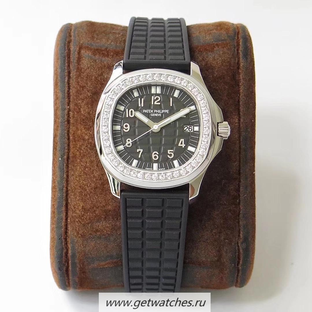 High Quality Pat*k Phi1i*pe Aquanaut Luce Ladies 5067A-001 PPF SS & D1am0nds Black Dial E23-250SC