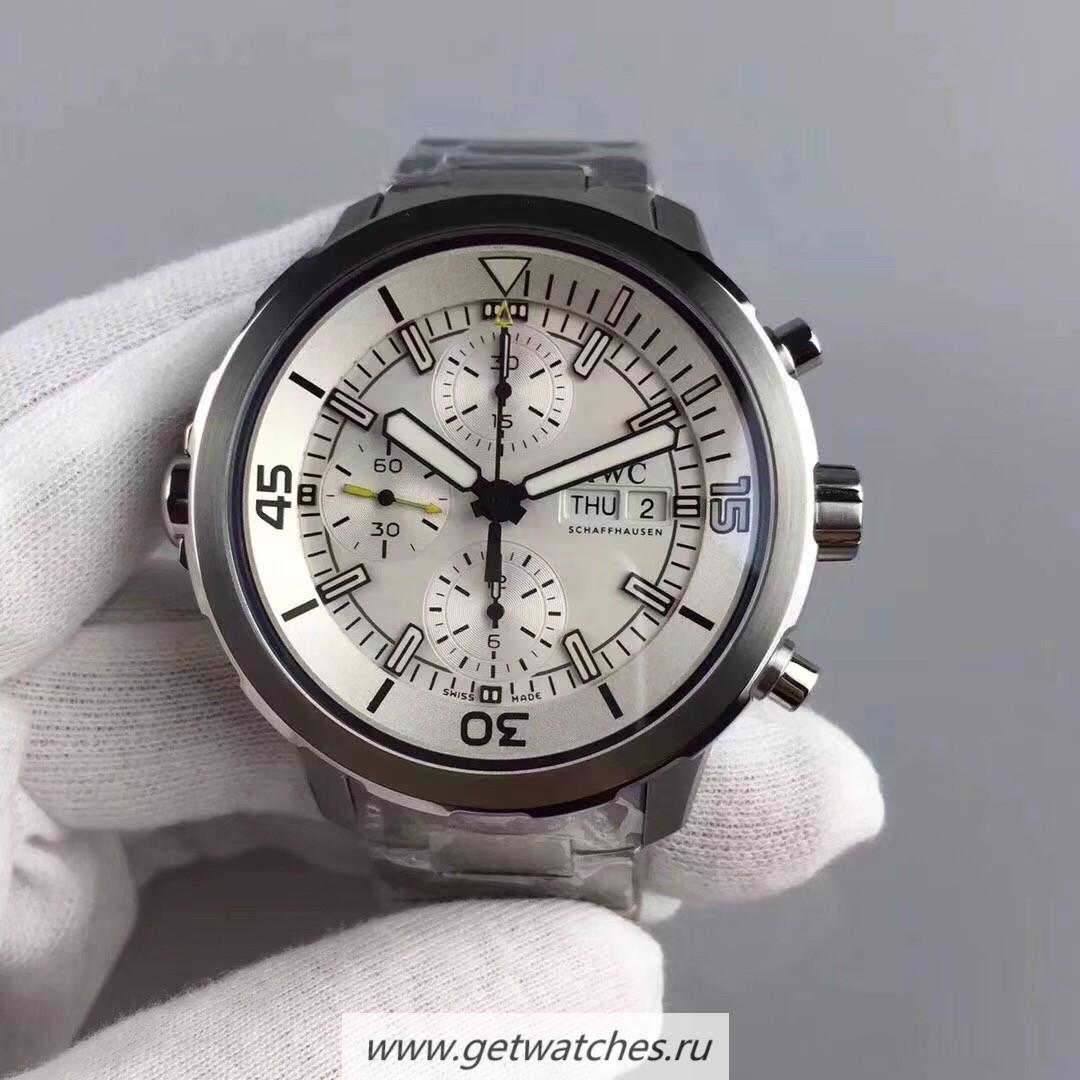 Copy IWC Aquatimer Chrono IW376802 HBB V6F SS Silver Dial 7750