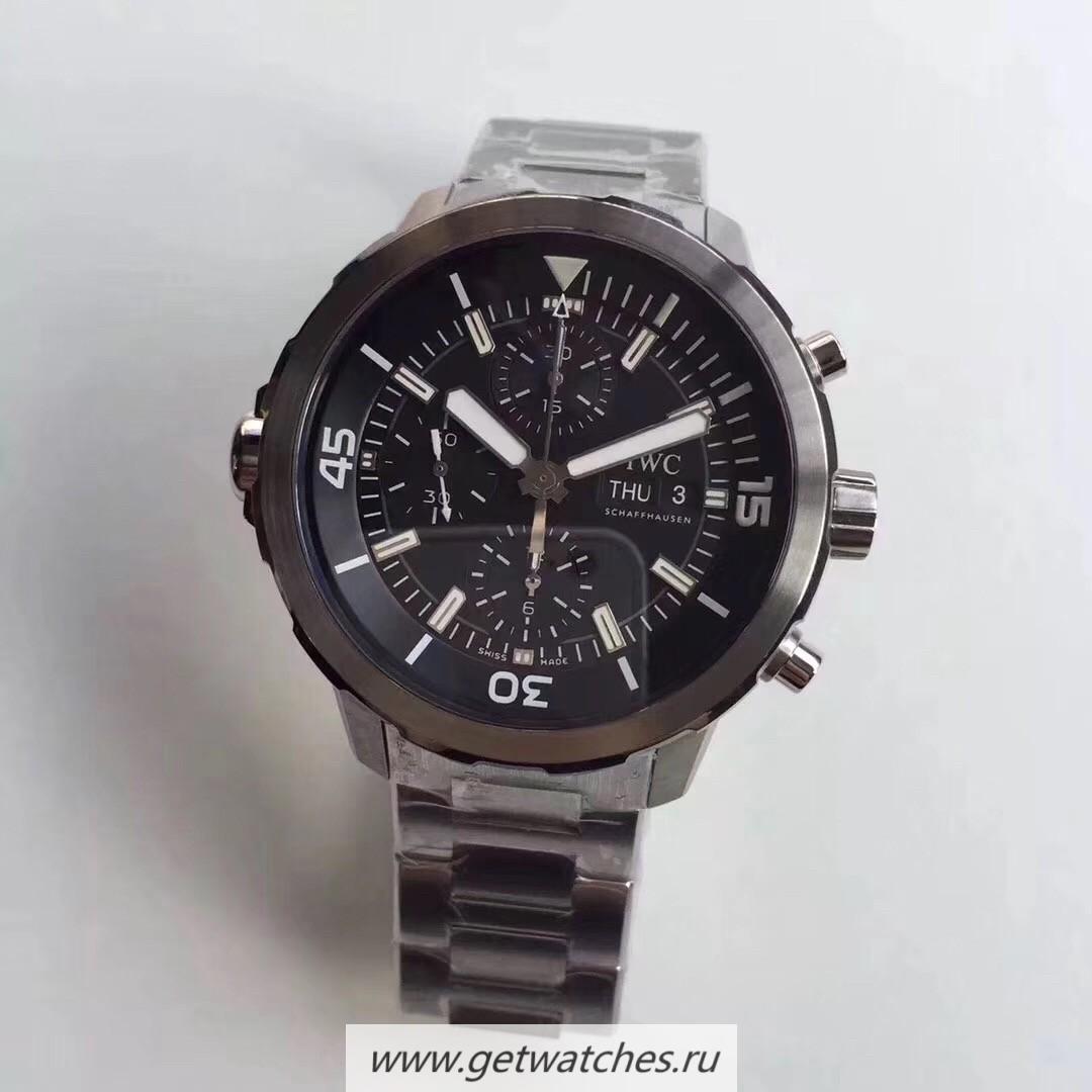Replica IWC Aquatimer Chrono IW376804 HBB V6F SS Black Dial 7750