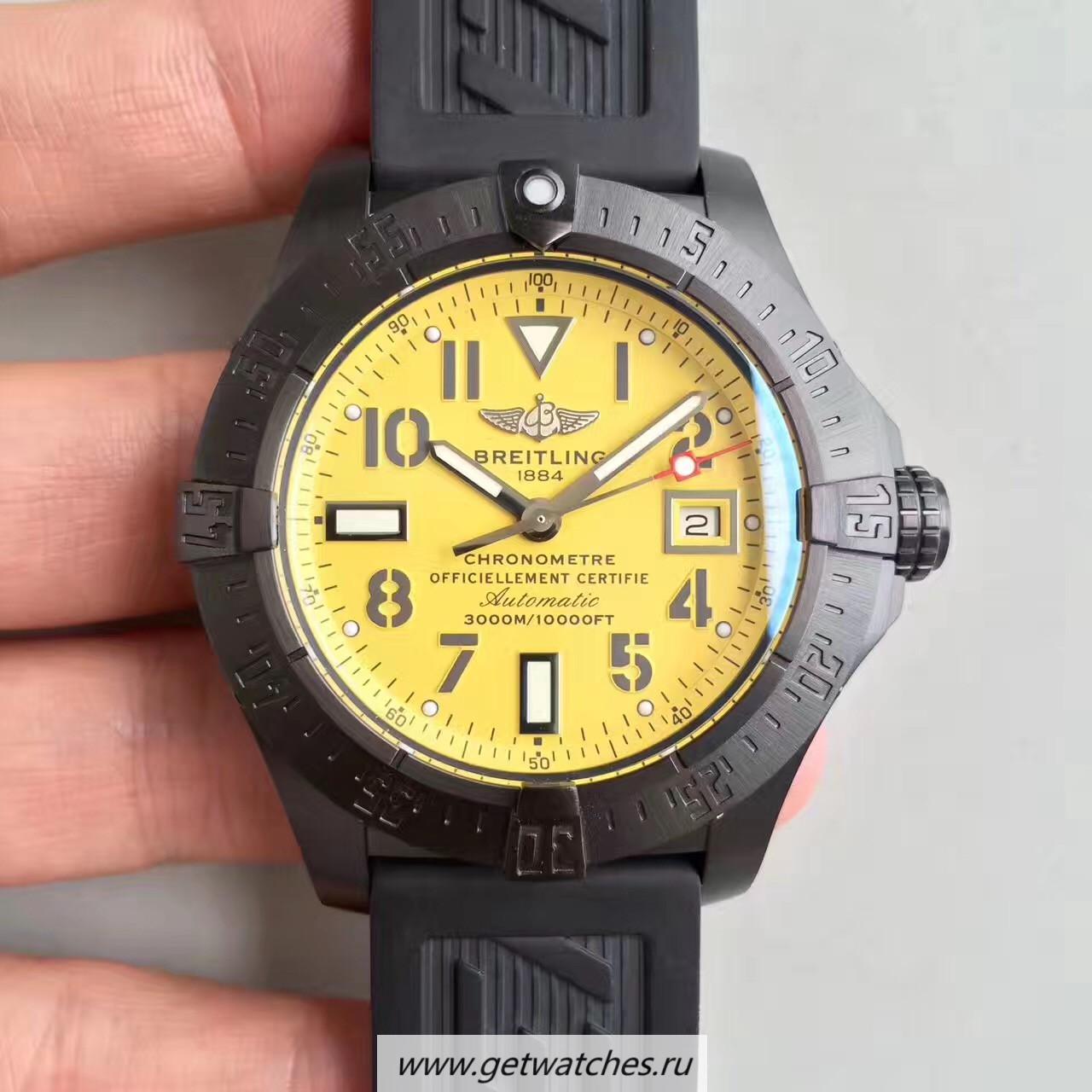 High Quality Breitling Avenger II Seawolf A1733110/I519/152S/A20SS.1 Limited Edition PVD Yellow Dial 2836