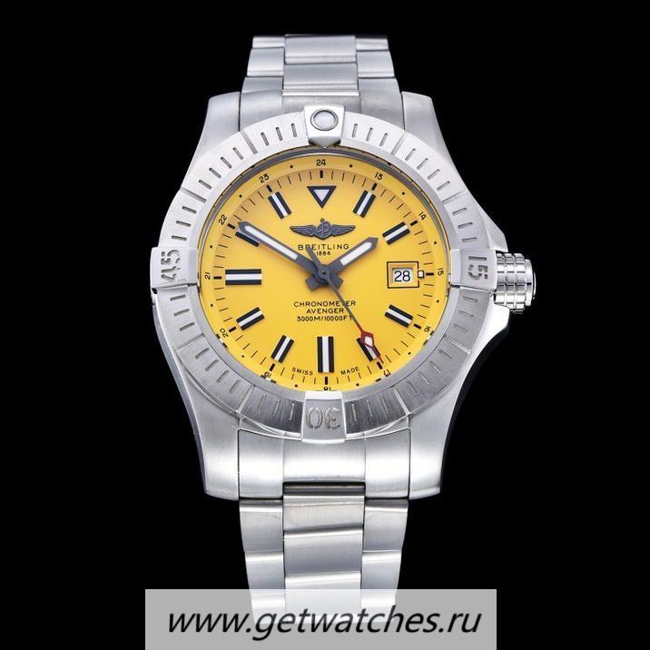 Shop Breitling Avenger II Seawolf GF SS Yellow Dial 2824 V2