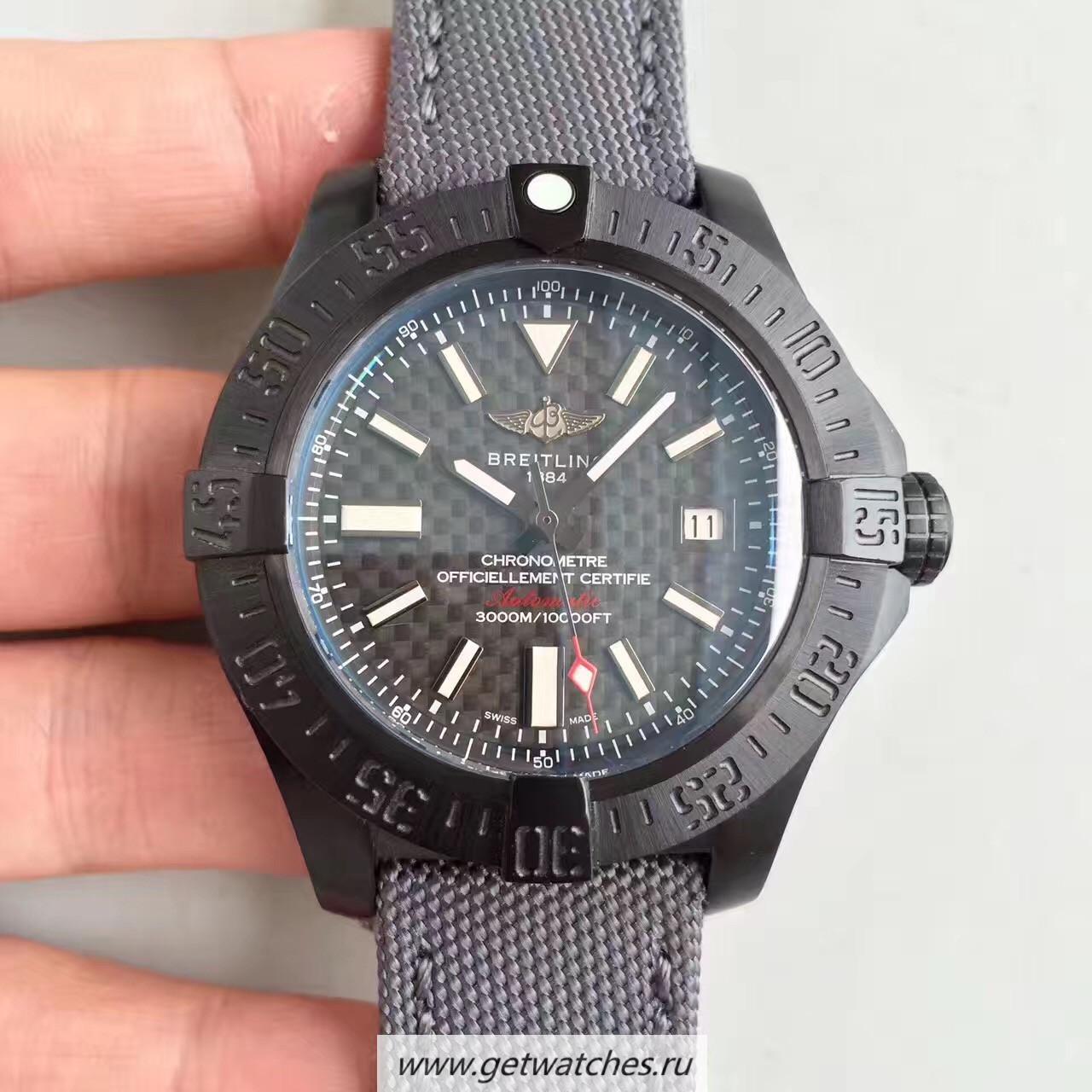 High Quality Breitling Avenger Seawolf II 75 Anniversary Army Air M17331 GF PVD Carbon Fiber Dial 2824