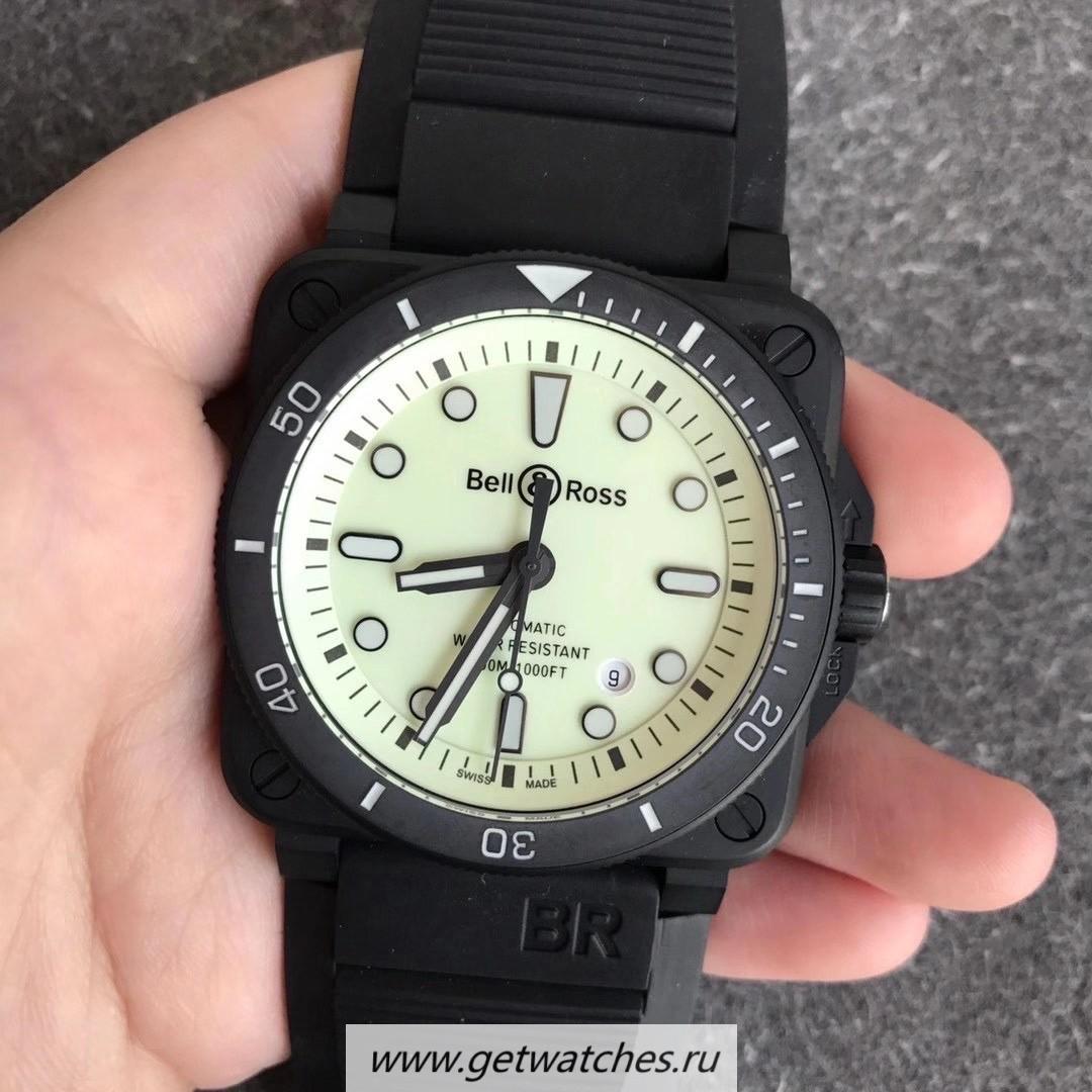 Shop Bell & Ross BR 03-92 Diver BRF PVD White Dial M9015