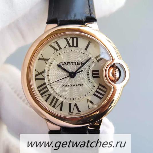 Best Price Ca*t1er Ballon Bleu 33mm Rose Gold Silver Dial 2671