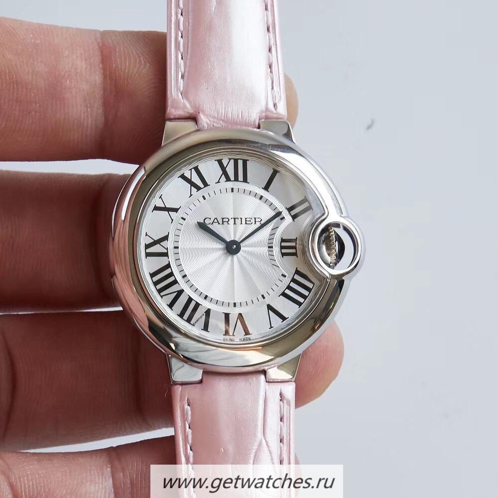 High Quality Ca*t1er Ballon Bleu 33mm W6920086 AF SS Silver Dial Ronda Quartz