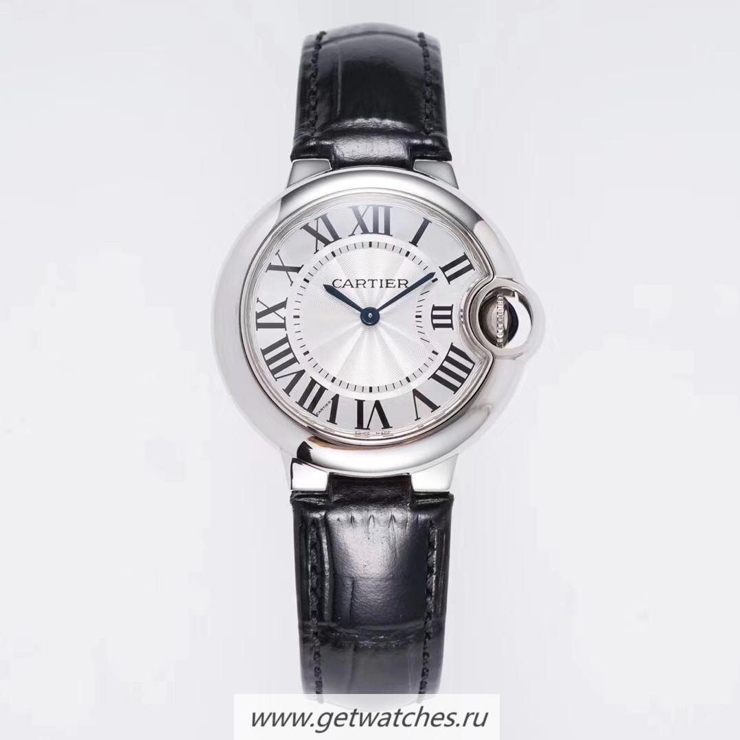 NEW Replica Ca*t1er Ballon Bleu 33mm W6920086 AF V2 SS Silver Dial Ronda Quartz