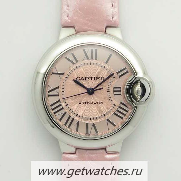 NEW Replica Ca*t1er Ballon Bleu 33mm WSBB0002 AF SS Pink Dial Seiko NH05A