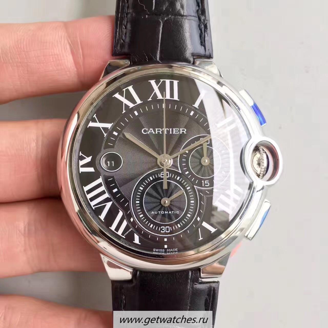 High Quality Ca*t1er Ballon Bleu Chrono W6920052 Noob Factory SS Black Dial 8101 MC