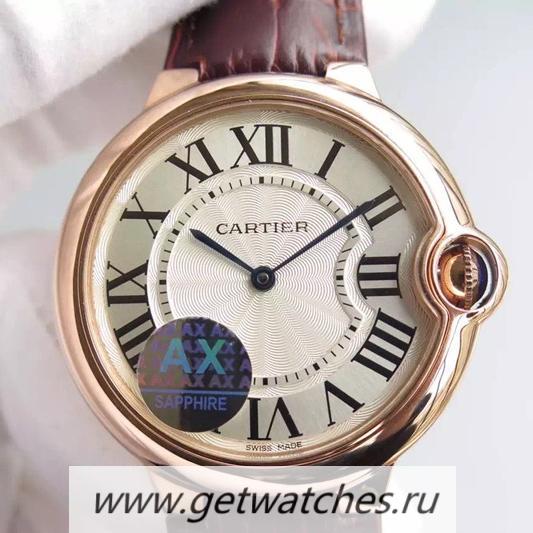 High Quality Ca*t1er Ballon Bleu Rose Gold White Dial 2836