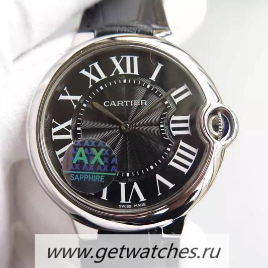 Shop Ca*t1er Ballon Bleu SS Black Dial 2836