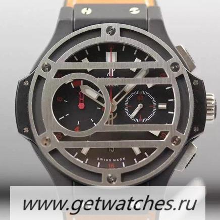 Perfect Replica Hublot Big Bang Chukker Bang Black Ceramic Black Dial 7750