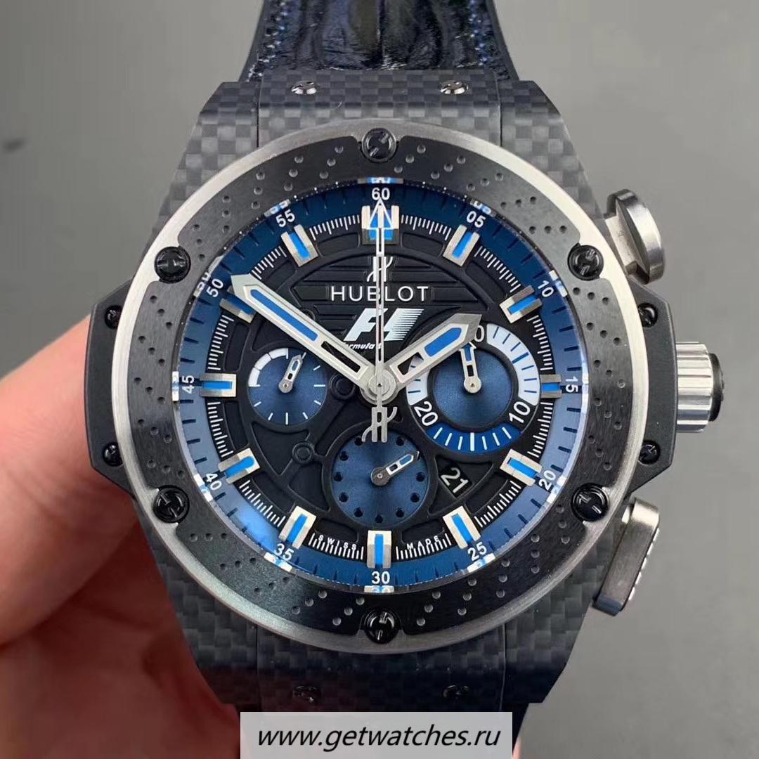 Fake Hublot Big Bang King Power F1 Interlagos V6F Carbon Fiber Blue Dial HUB4100