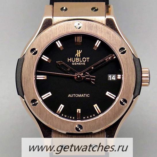 Perfect Replica Hublot Big Bang Rose Gold Black Dial 2824
