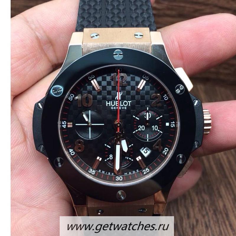 Fake Hublot Big Bang Rose Gold Ceramic Bezel HUB4100