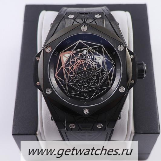 Fake Hublot Big Bang Sang Bleu WWF PVD Black Dial HUB1213