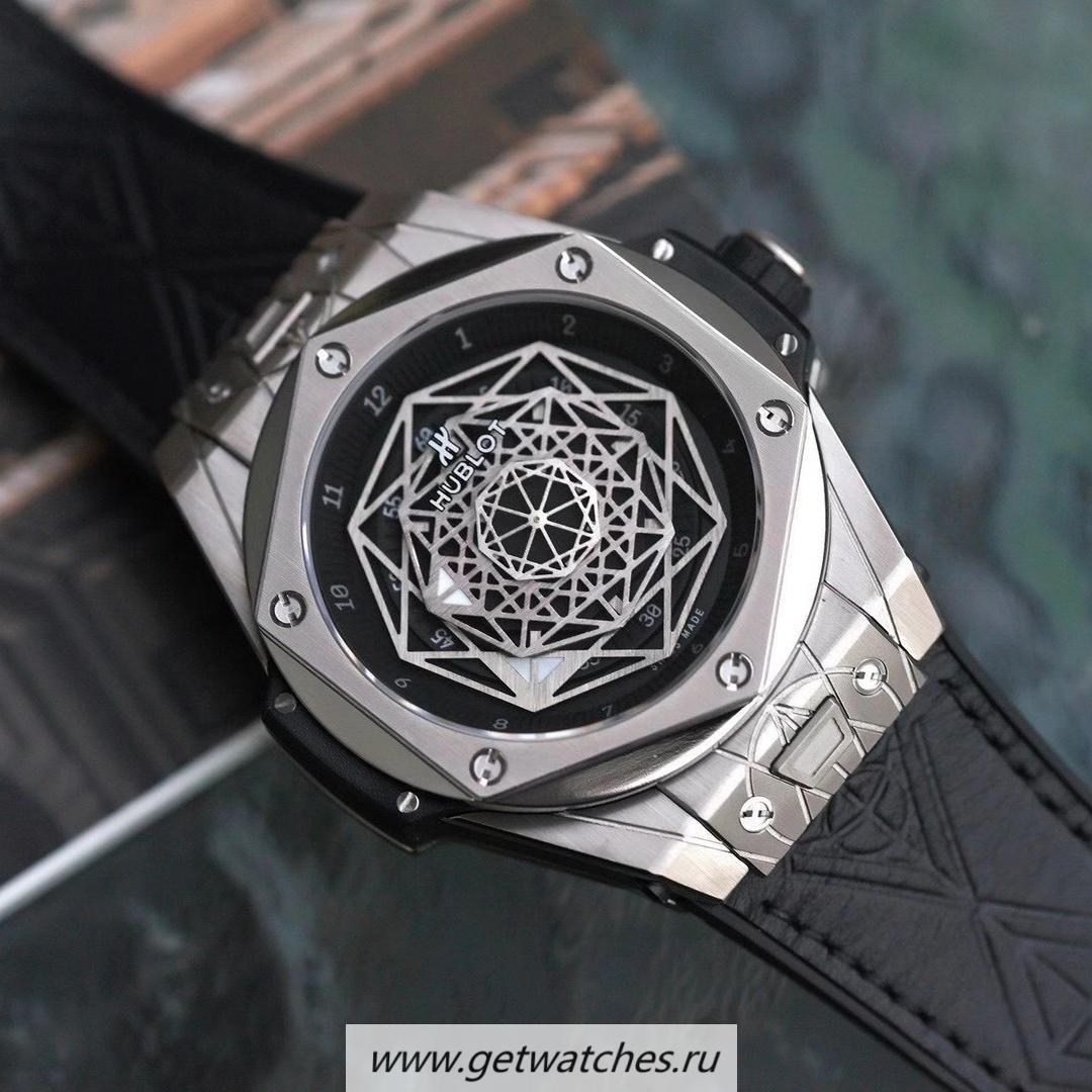 NEW Replica Hublot Big Bang Unico Sang Bleu HRF Titanium Black Dial HUB1213