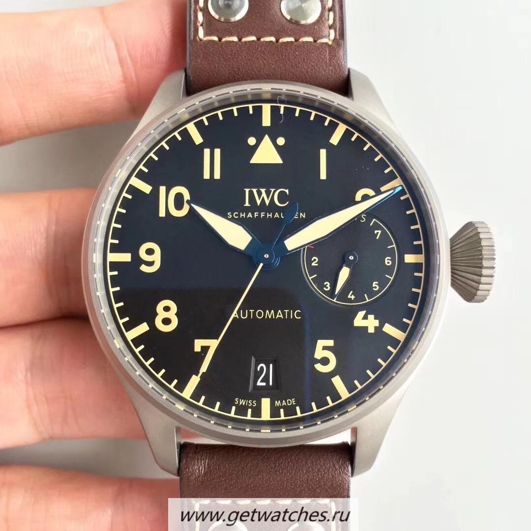 Best Price IWC Big Pilot Heritage IW501004 ZF Titanium Black Dial 52110