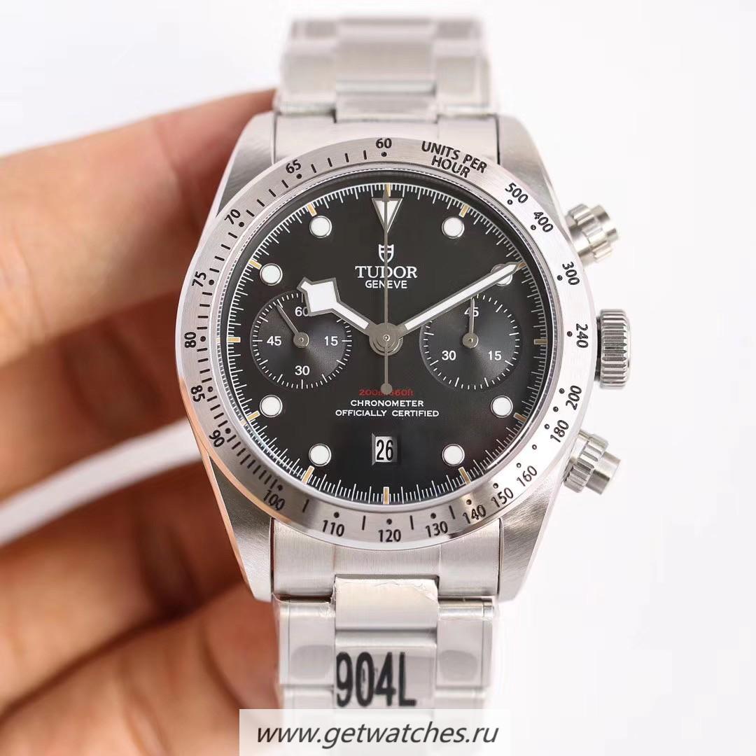 NEW Replica Tudor Black Bay Chrono 79350 TWF SS 904L Black Dial 7750