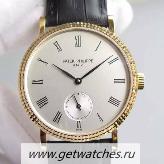 Shop Pat*k Phi1i*pe Calatrava 5119R Yellow Gold White Dial 215PS