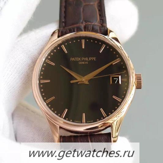Best Price Pat*k Phi1i*pe Calatrava 5227R-001 Rose Gold Black Dial 324SC