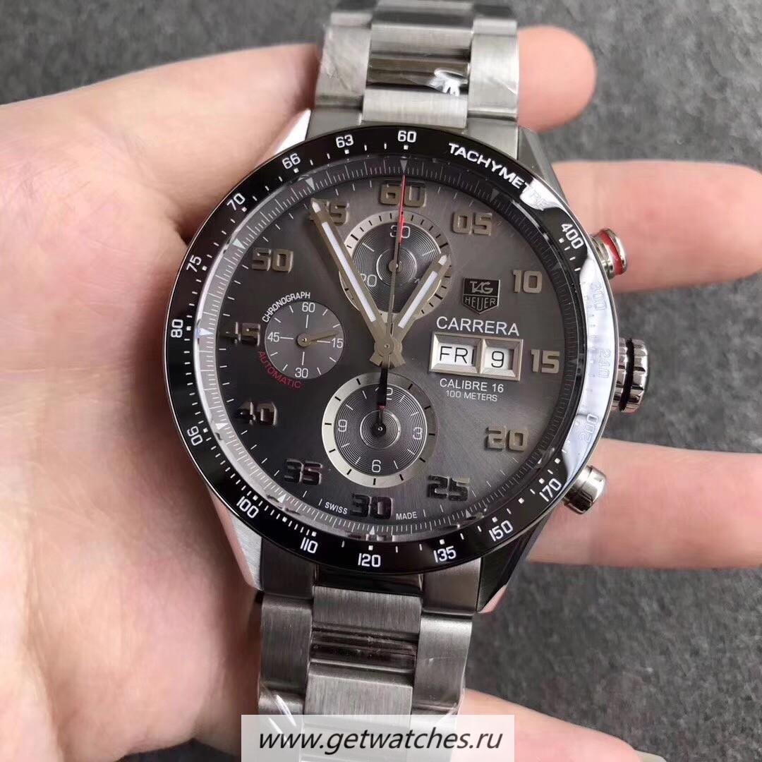 NEW Replica Tag Heuer Carrera Calibre 5 SS Black Dial Calibre 5