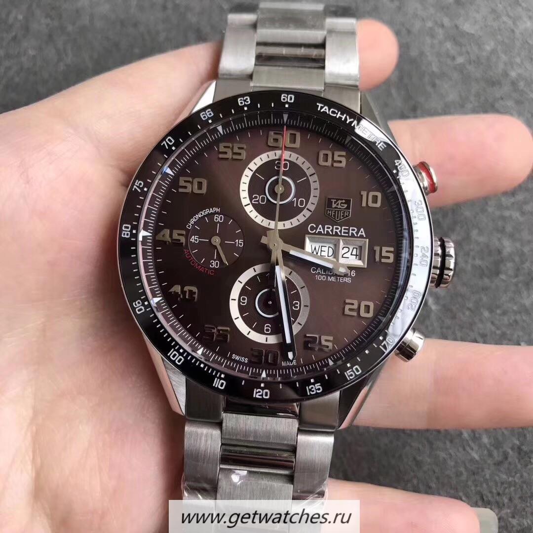 Shop Tag Heuer Carrera Calibre 5 Day-Date 41mm WAR201B.FC6291 HBB V6F SS White Dial Calibre 5