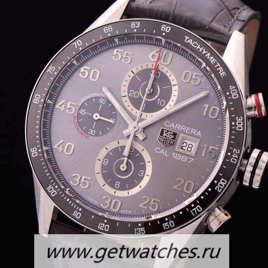 Perfect Replica Tag Heuer Carrera Calibre 1887 SS Black Dial 1887