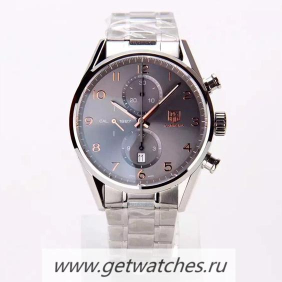 Copy Tag Heuer Carrera Calibre 1887 Rose Gold  Gray Dial 1887