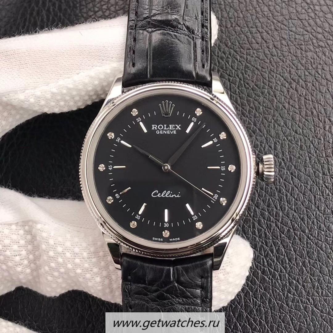NEW Replica R01ex Cellini Date 50509 GMF SS Black Dial 3165