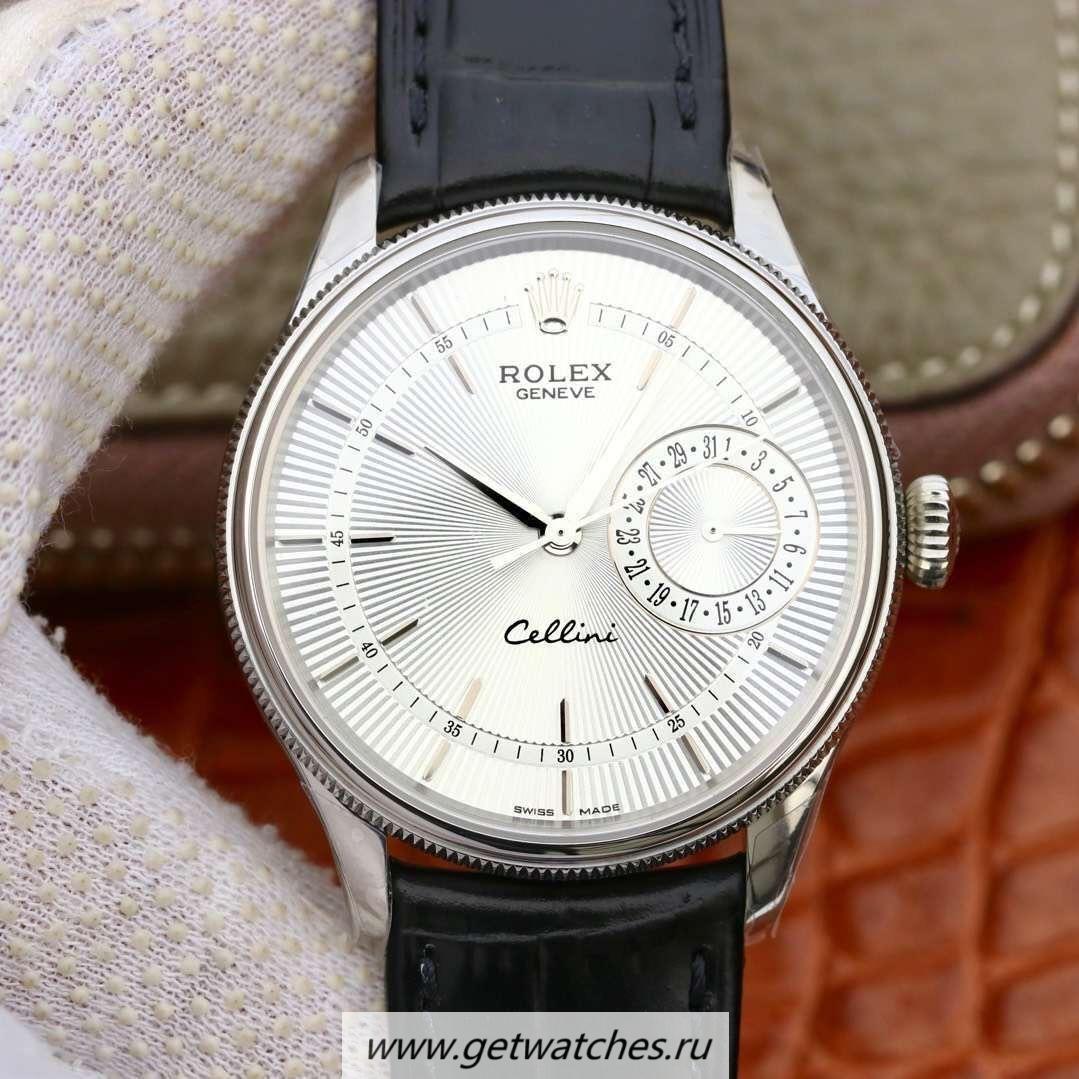 High Quality R01ex Cellini Date 50519 GMF SS Silver Dial 3165