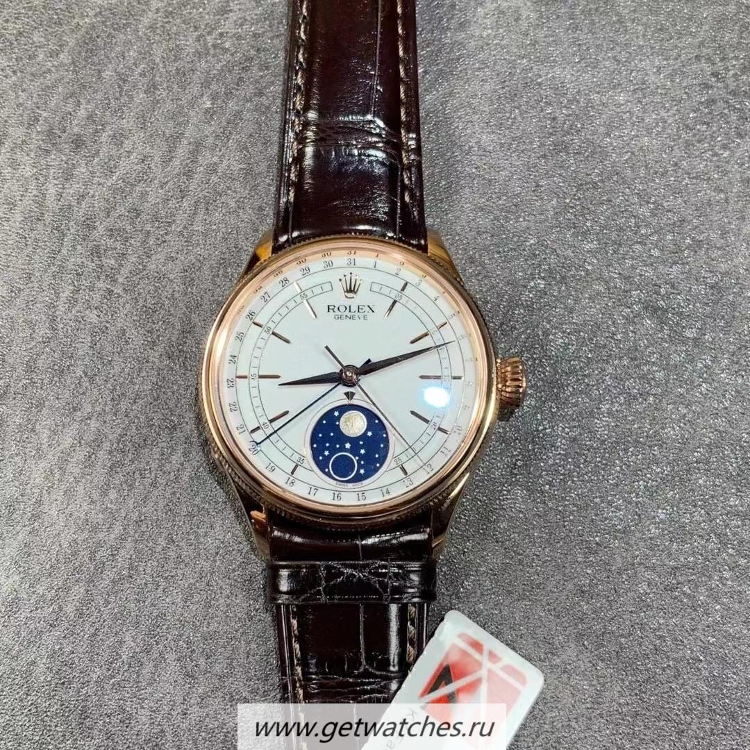 Copy R01ex Cellini Moonphase 50535 KZF Rose Gold White Dial 3195