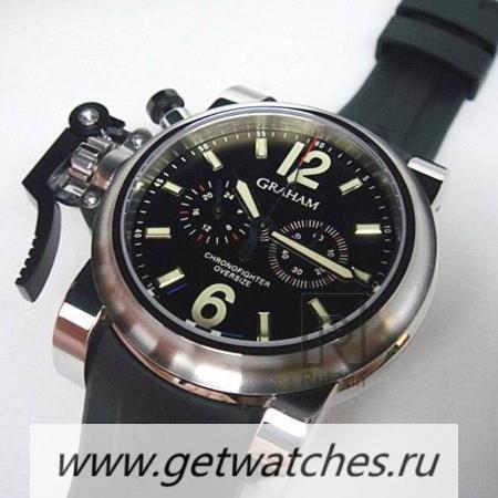 Best Price Graham Chronofighter Oversize SS Black Dial 7750