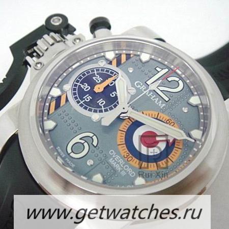 Perfect Replica Graham Chronofighter Oversize SS Blue Dial 7750
